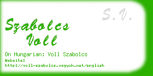 szabolcs voll business card